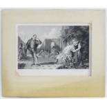 Harris after Daniel Maclise (1806-1870), Steel Engraving, Malvolio and the Countess, A scene from