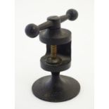 A mid 20thC cast iron vice nutcracker, in the style of the Robert Welch 'Hobart' range, 5 3/4"