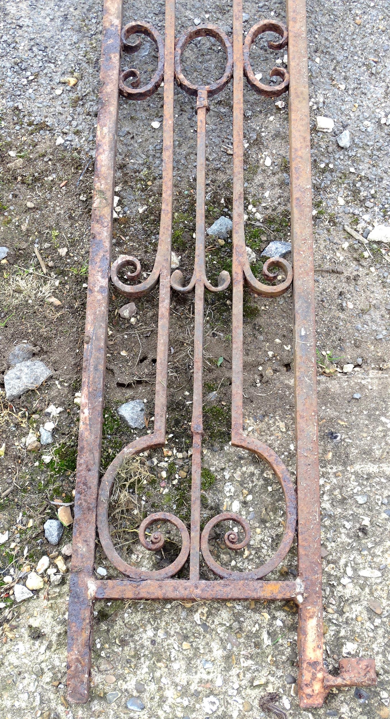 Garden & Architectural, Salvage: a late 19thC French wrought iron garden /gate arch, with - Image 2 of 7