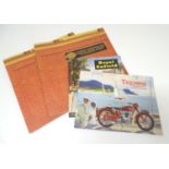 Two mid 20thC promotional advertising motorcycle brochures, comprising Triumph 1950, Royal Enfield