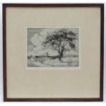 Alfred Kedington Morgan, Early 20th century, Etching, A Dutch landscape scene with cattle and a