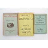 Books: Three poetry anthologies by Siegfried Sassoon titles comprising The Flower-Show Match and