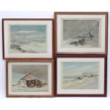 After von Fritz Brauner, 20th century, German School, Colour prints, Russian winter scenes from