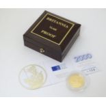 Coin: A Royal Mint 2000 Britannia 1/4 oz gold proof £25 coin, limited edition, no. 109. With box and