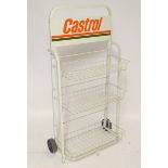 Shop advertising display shelves, Castrol. Approx. 48" high Please Note - we do not make reference