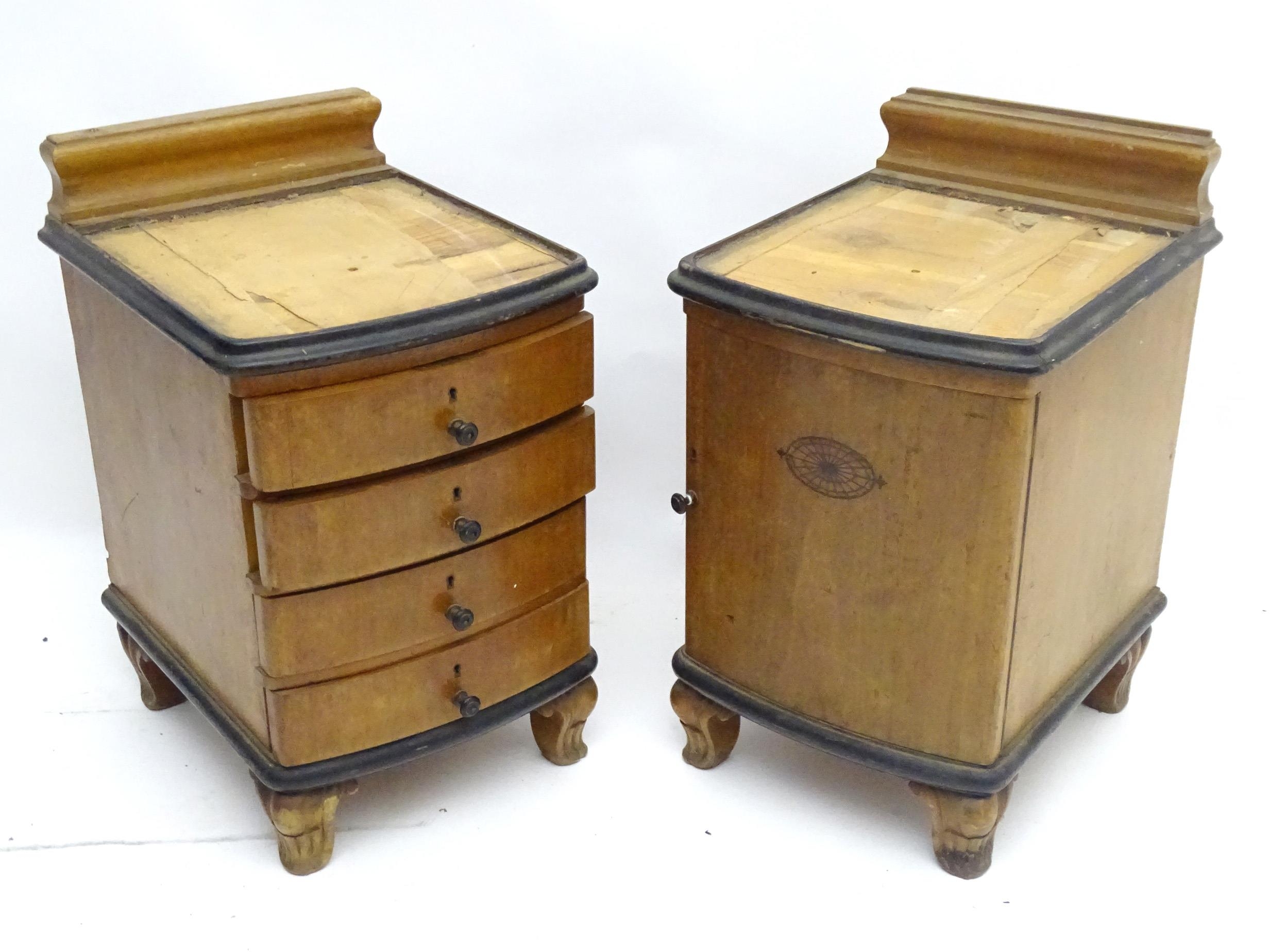 Two Victorian bedside cabinets Please Note - we do not make reference to the condition of lots - Image 5 of 5