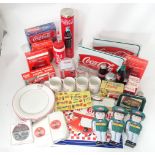 Assorted coco cola advertising merchandise / memorabilia to include radios , cups, mugs, bottle