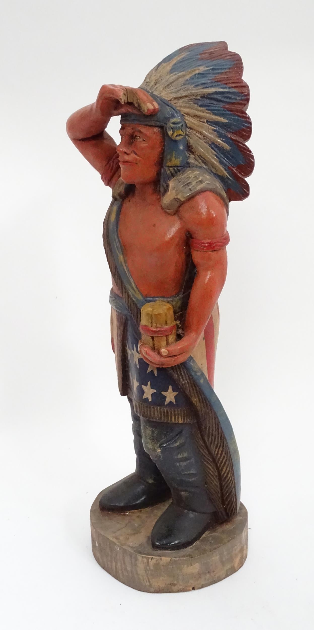 Late 20thc miniature tobacco advertising figure. Approx. 24 1/2" high - Bild 4 aus 5