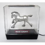 Brewiana : A bar top lamp formed as a horse advertising Budweiser Bud Light Please Note - we do