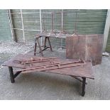 Trestle stands, table tops, clamps etc Please Note - we do not make reference to the condition of