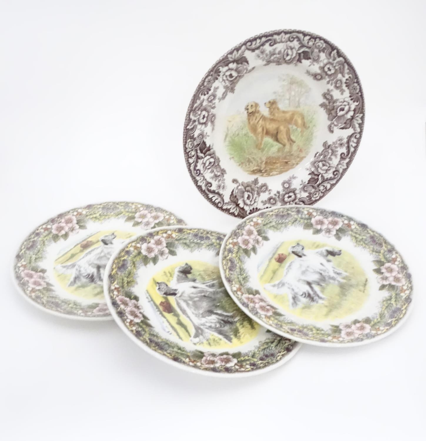 A quantity of plates to include a meat plate with hunting scenes, Hamilton Collection - Image 7 of 8