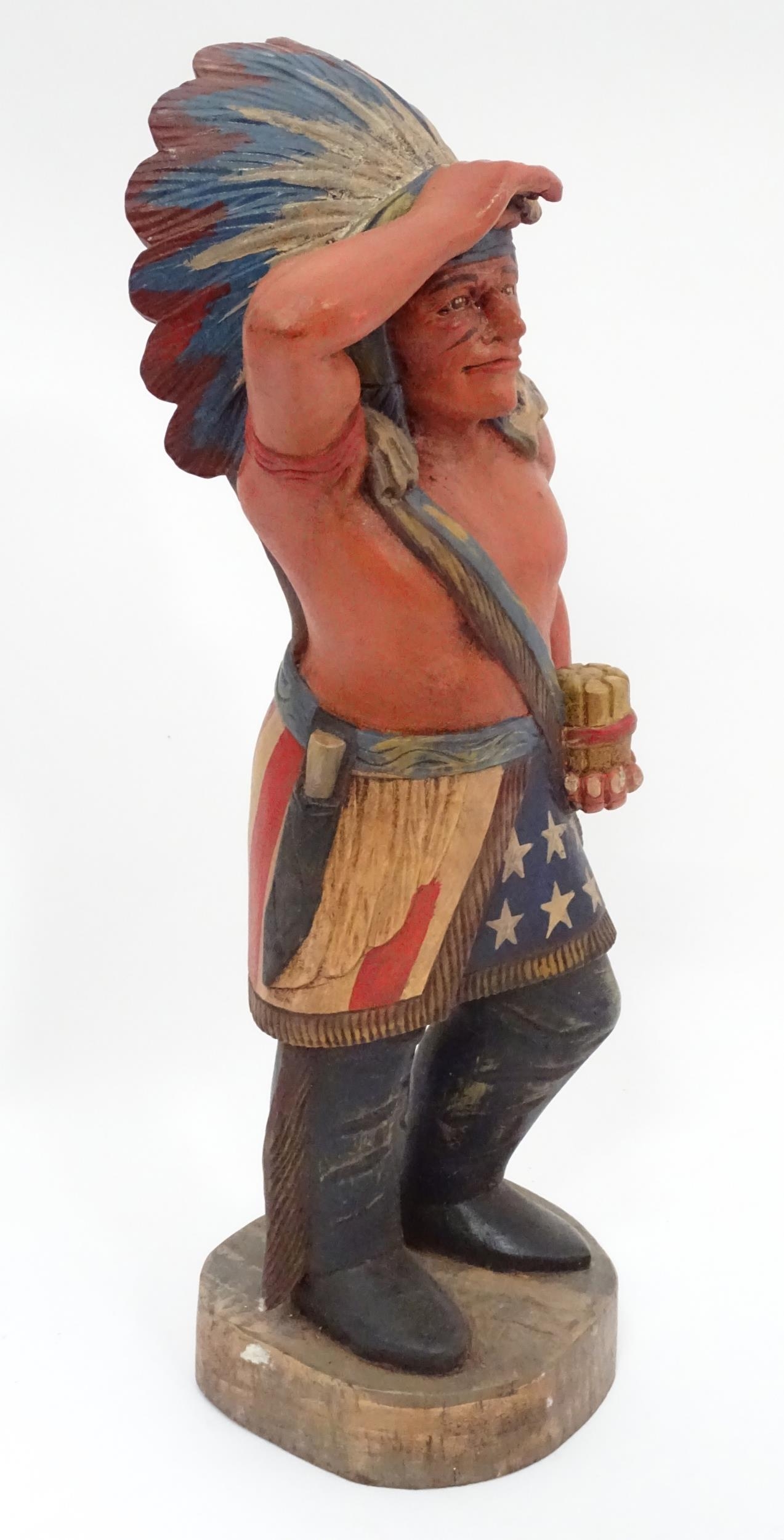 Late 20thc miniature tobacco advertising figure. Approx. 24 1/2" high - Image 3 of 5