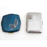 A cigarette case together with a compact (2) Please Note - we do not make reference to the condition