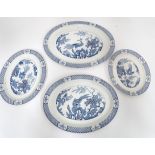 4 meat plates by Wood & Sons, Juan Pattern. Decorated with game birds amongst foliage Please