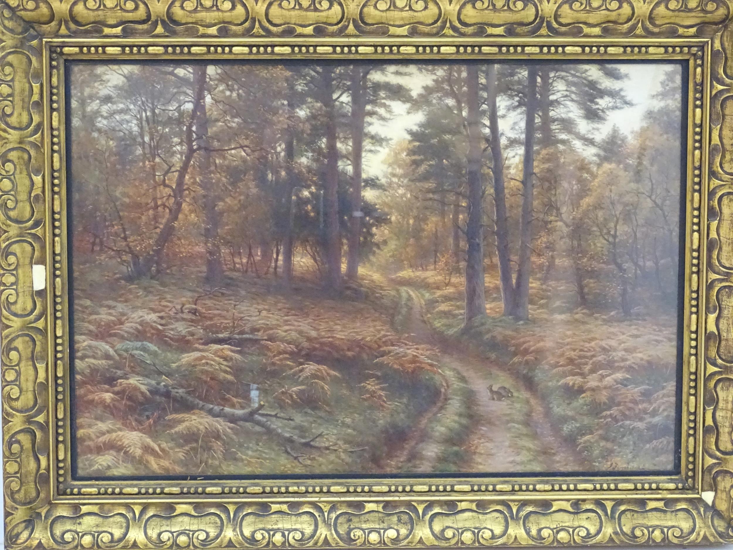 WITHDRAWN FROM AUCTION. After Joseph Farquharson , a print, woodland scene with rabbits Please - Image 3 of 5