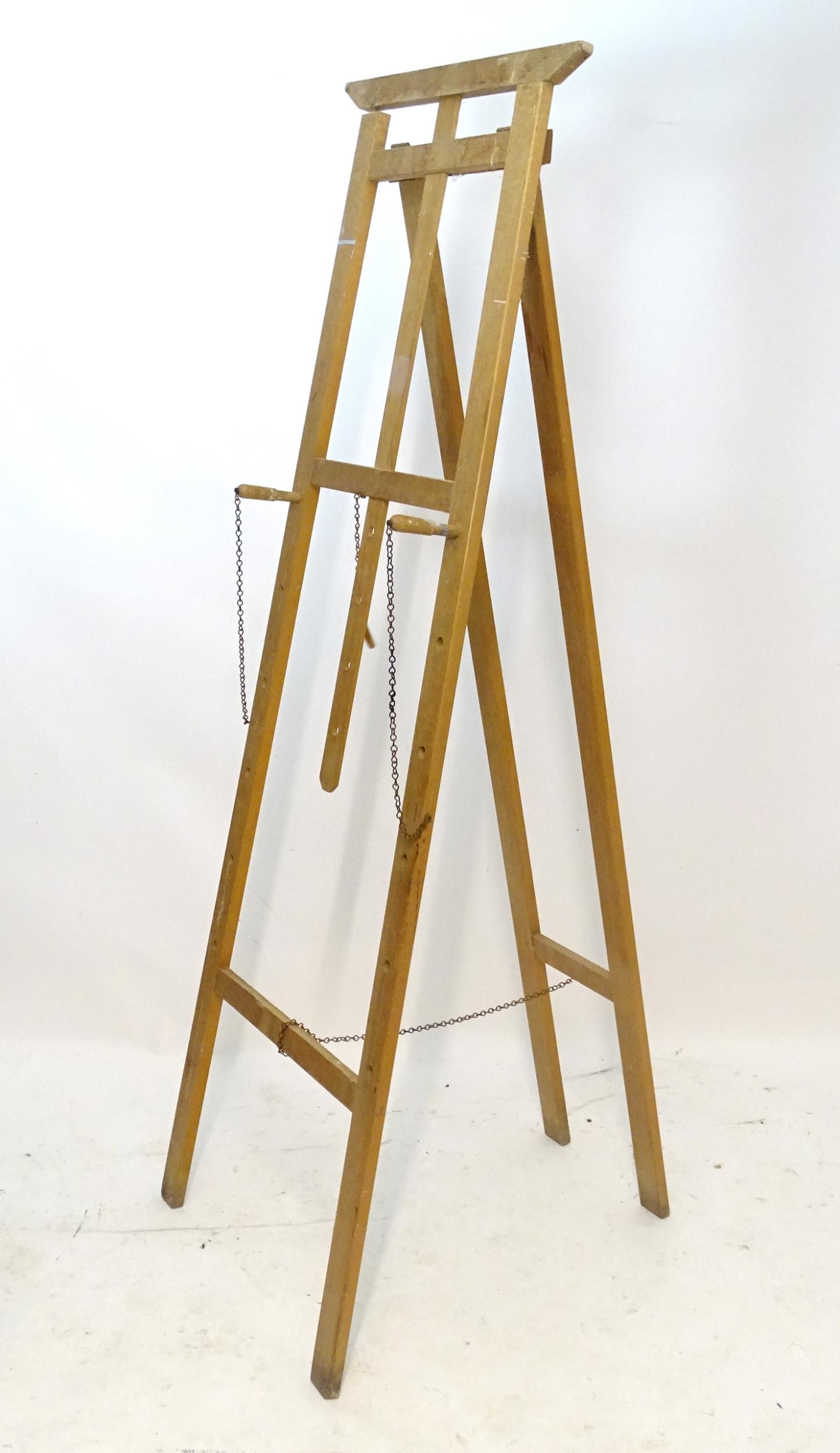 A 20thC artist's easel. Approx. 73 3/4" high Please Note - we do not make reference to the condition - Image 4 of 6
