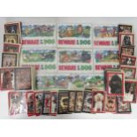 A quantity of Beware of the Dog signs, together with assorted dog related greetings cards,