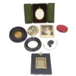 Assorted frames for miniatures to include lacquered and gilt examples Please Note - we do not make