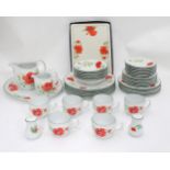 Royal Worcester Poppies pattern dinner service Please Note - we do not make reference to the