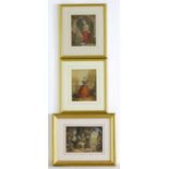 Three coloured Baxter prints, comprising Returning for Prayer, News from Home and The Daughter of
