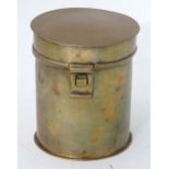 A 19thC brass tea canister, stamped under S12 Please Note - we do not make reference to the