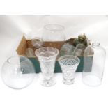 Assorted glassware to include vases, bowls etc Please Note - we do not make reference to the