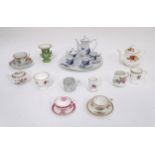 Quantity of assorted cabinet miniatures to include examples by Booths, Hammersley, Wedgwood,
