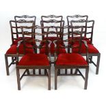 8 Georgian style dining chairs Please Note - we do not make reference to the condition of lots