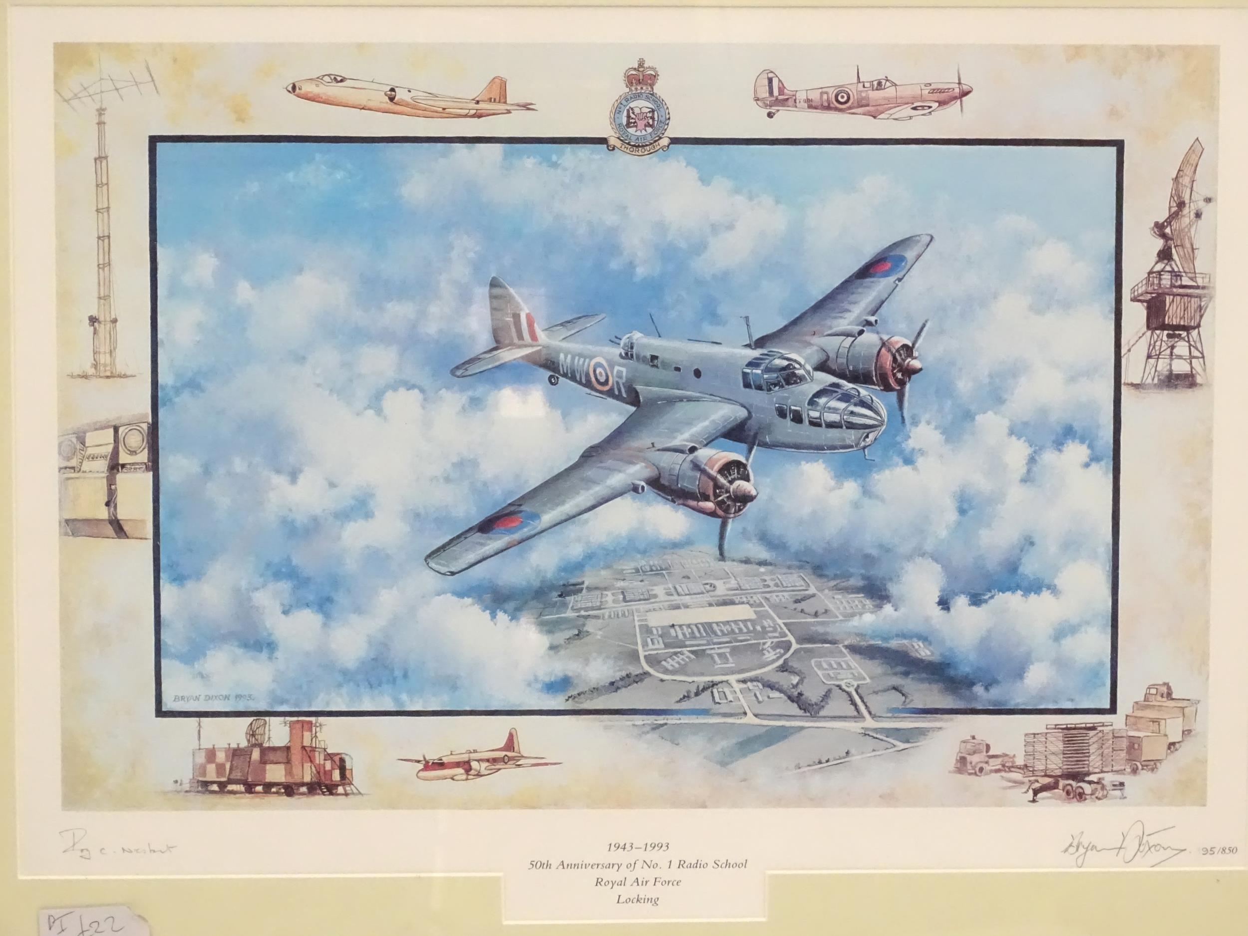WWII Bristol Bowfoot Aircraft ' 1943-1993 50th Anniversary of No1 Radio School Royal Airforce - Bild 4 aus 9