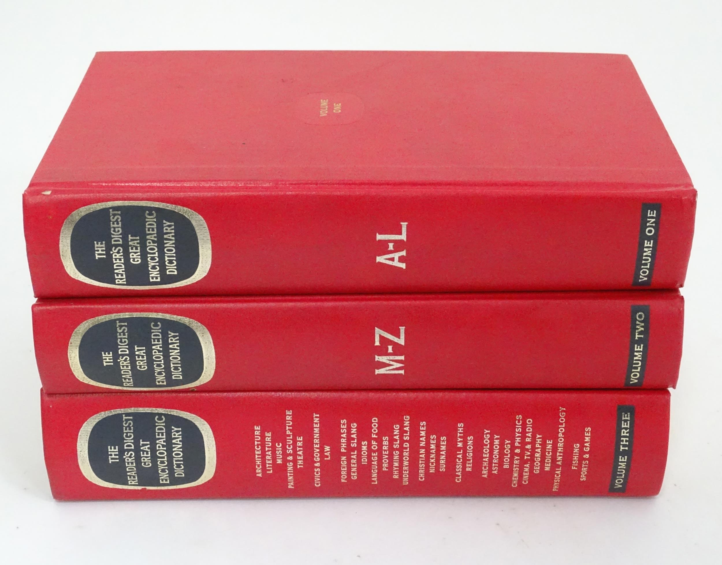 Readers Digest - The great Encyclopaedic Dictionary. 3 Volumes Please Note - we do not make - Image 4 of 7