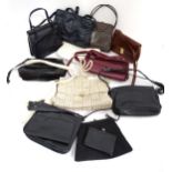 A quantity of vintage 20thC ladies leather etc. handbags / purses, makers to include Tula, Jane