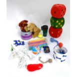 Two boxes of assorted dog toys, bowls etc Please Note - we do not make reference to the condition of