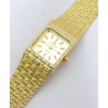 A gold plated ladies wrist watch Please Note - we do not make reference to the condition of lots