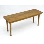 Elm occasional table / bench with folding legs Please Note - we do not make reference to the