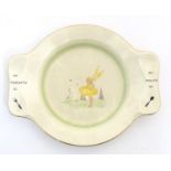 A child's bowl / dish by Booths Ltd with fairy and rabbit decoration and with titles in French for