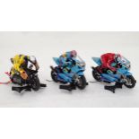 3 model / figures racing motor bikes with figures Please Note - we do not make reference to the