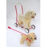 Push along toy dog together with a walk along toy dog (2) Please Note - we do not make reference