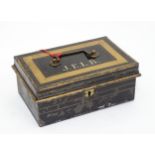 A Victorian cash box with internal coin tray Please Note - we do not make reference to the