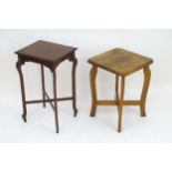 A mahogany occasional table together with another. The largest approx. 29 1/4" high Please Note - we