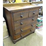 A Victorian mahogany chest of drawers Please Note - we do not make reference to the condition of