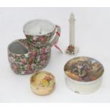 A quantity of assorted ceramics to include Grimwades invalid cup together with a pot and cover