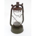 Wartime oil lamp / hurricane lamp by Sherwoods of Birmingham Please Note - we do not make