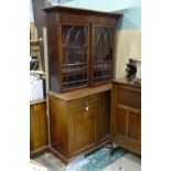 An Edwardian cabinet with glazed top Please Note - we do not make reference to the condition of lots