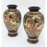 Pair Japanese vases marked under Please Note - we do not make reference to the condition of lots