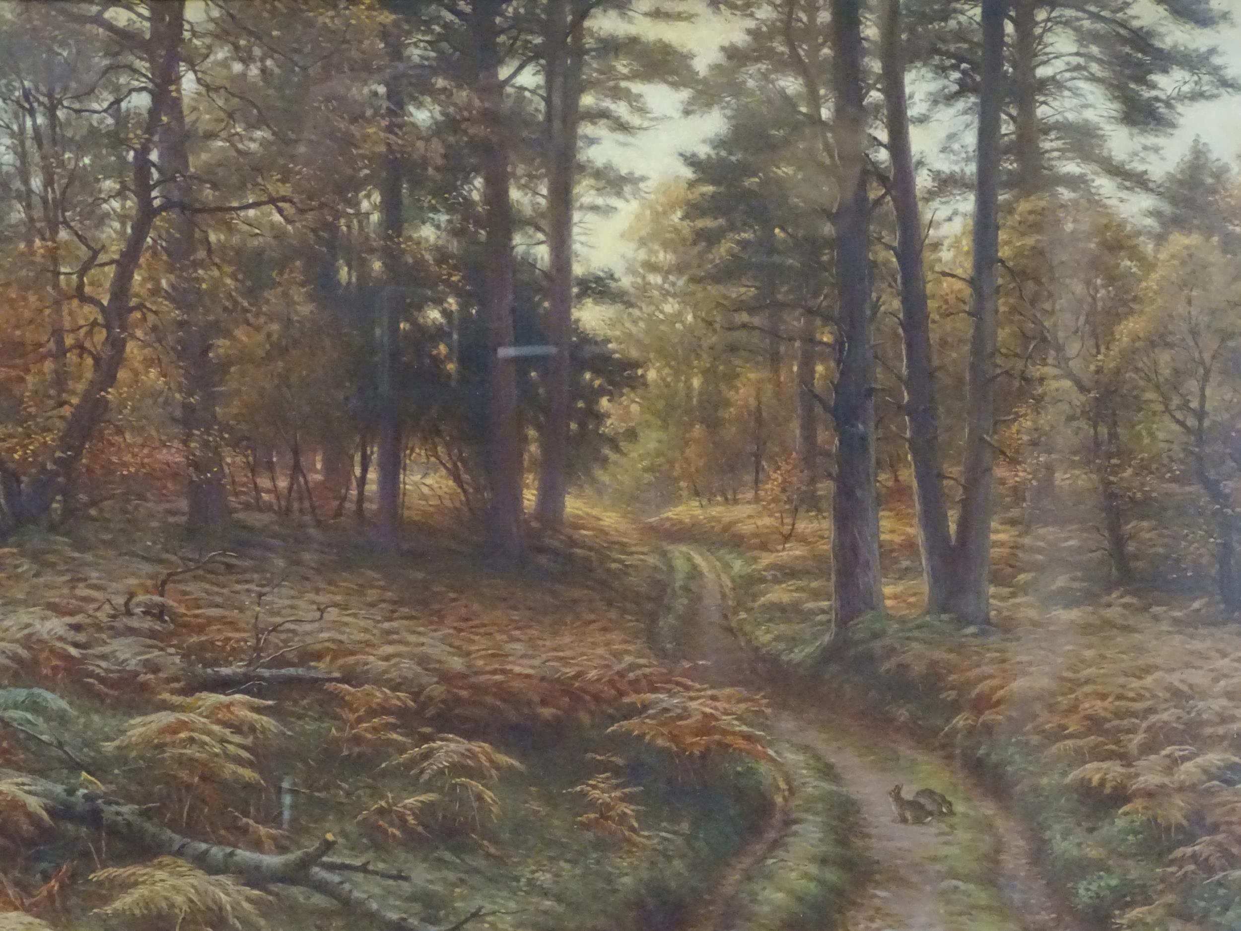 WITHDRAWN FROM AUCTION. After Joseph Farquharson , a print, woodland scene with rabbits Please - Image 4 of 5