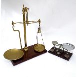 Set of Avery brass shop keepers scales together with postage scales (2) Please Note - we do not make