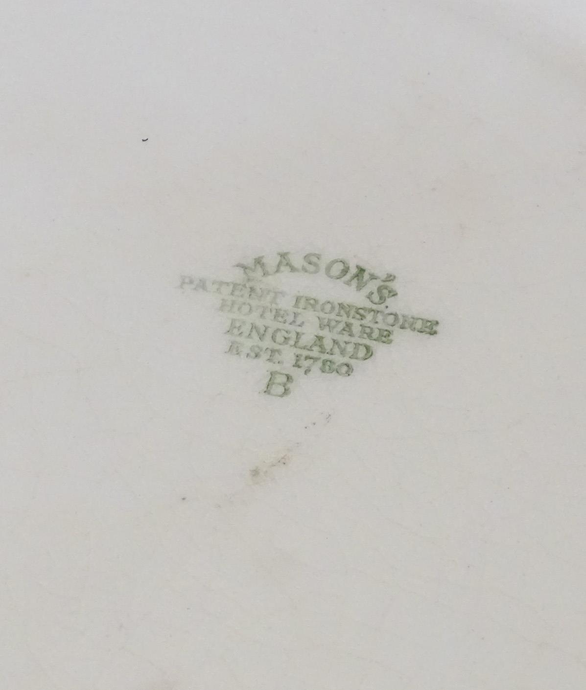 Quantity Masons ironstone plates Please Note - we do not make reference to the condition - Image 7 of 10