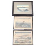 Three Japanese prints to include Kajikazawa in Kai Province, Shore of Tago Bay, Ejiri at Tokaido,