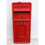 A mid 20thC cast iron post box front / door with Elizabeth II cipher. Approx. 24 1/2" high Please