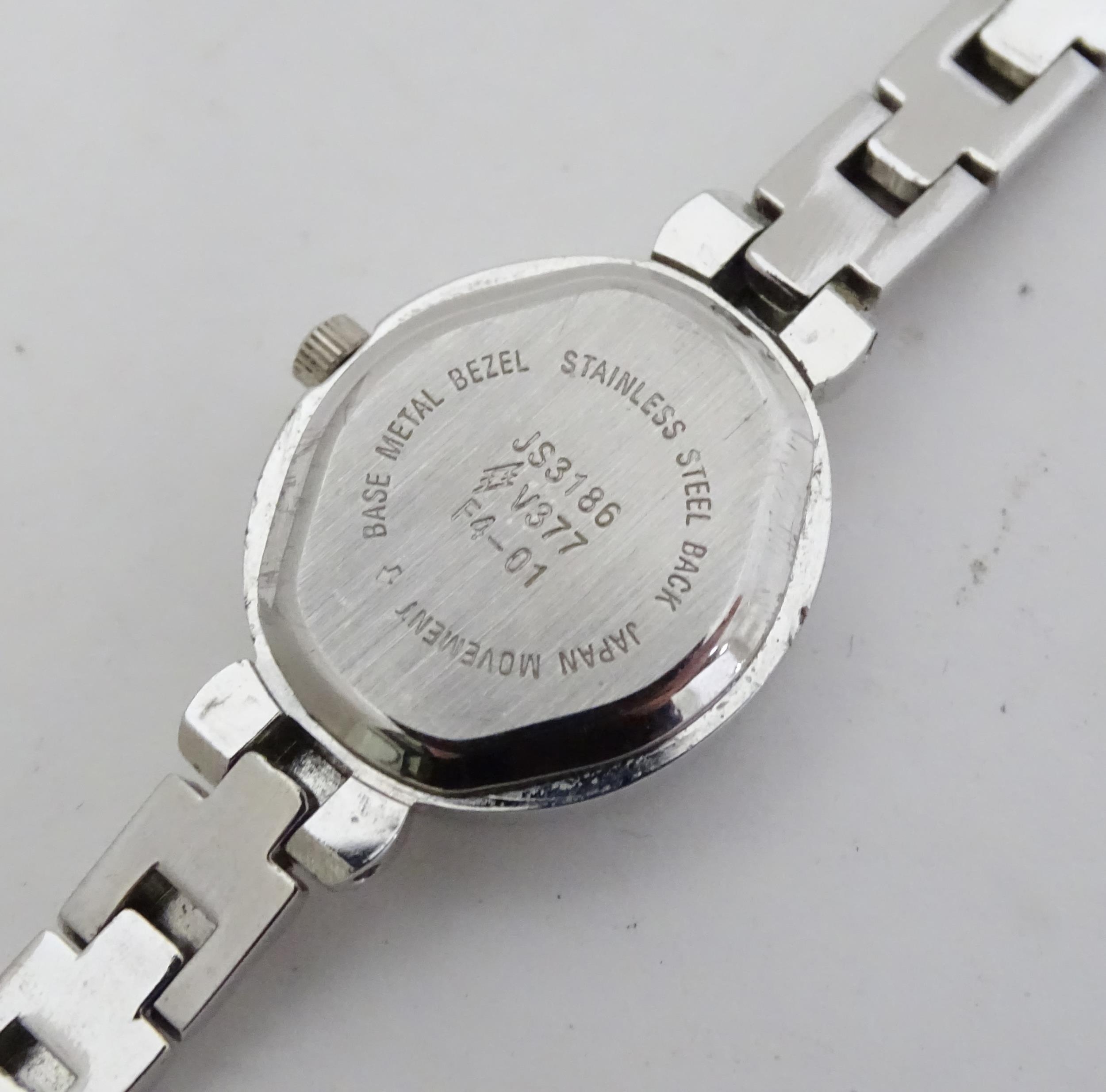 A ladies wrist watch with marcasite detail Please Note - we do not make reference to the condition - Image 2 of 5
